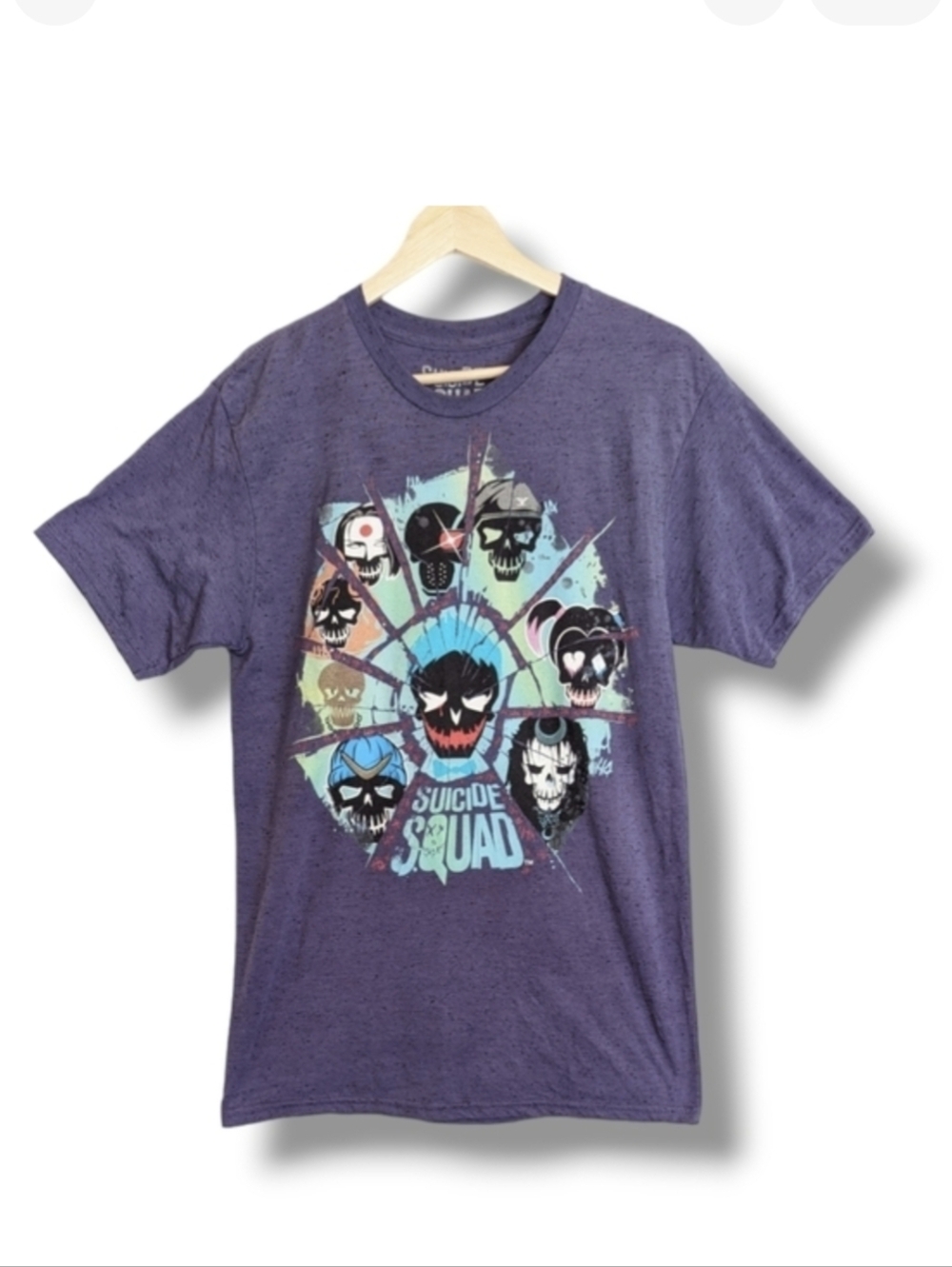 Suicide‎ Squad Graphic Print Tee Medium Purple DC Comics Supervillain